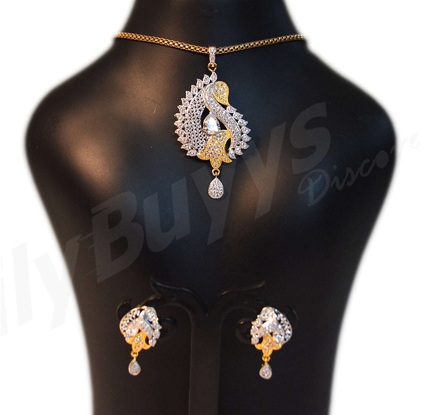 Beautiful white stone designed jewellery Sets - Dailybuyys