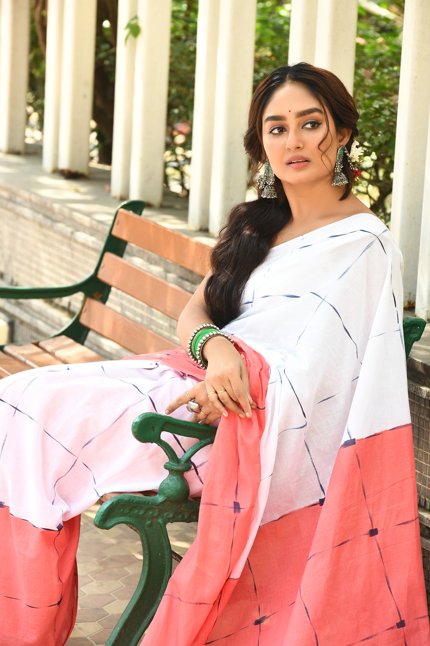 Pink Mulmul Batik Handloom cotton Sarees - Dailybuyys