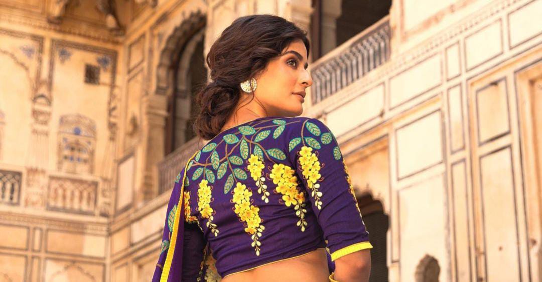 Violet With Embroidered Boat Neck Blouses - Dailybuyys