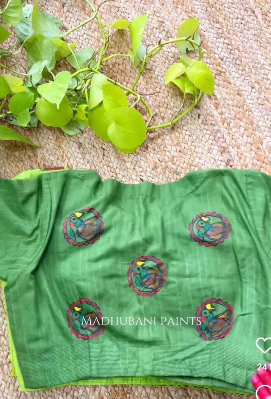 Ghicha Mabhubani Tussar Blouses - Dailybuyys