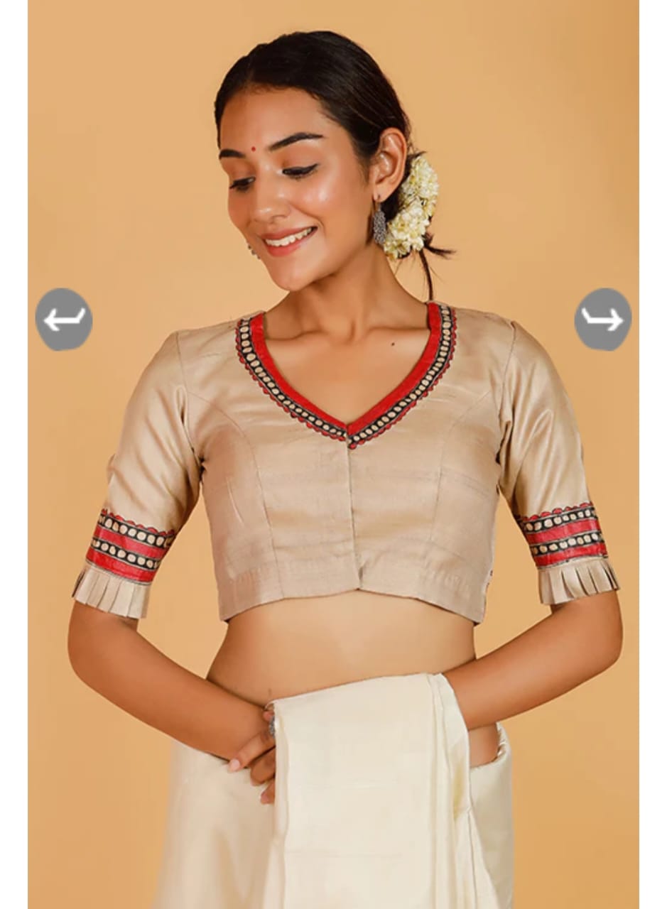Ghicha Mabhubani Tussar Blouses - Dailybuyys