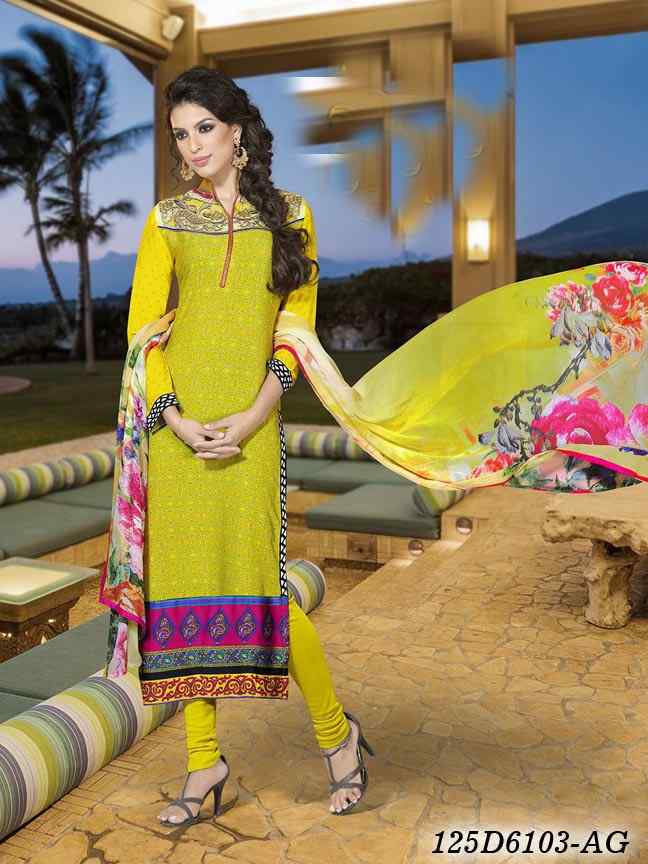 Yellow Crepe Salwar - Dailybuyys