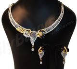 Blue stone white and golden  Jewellery Sets