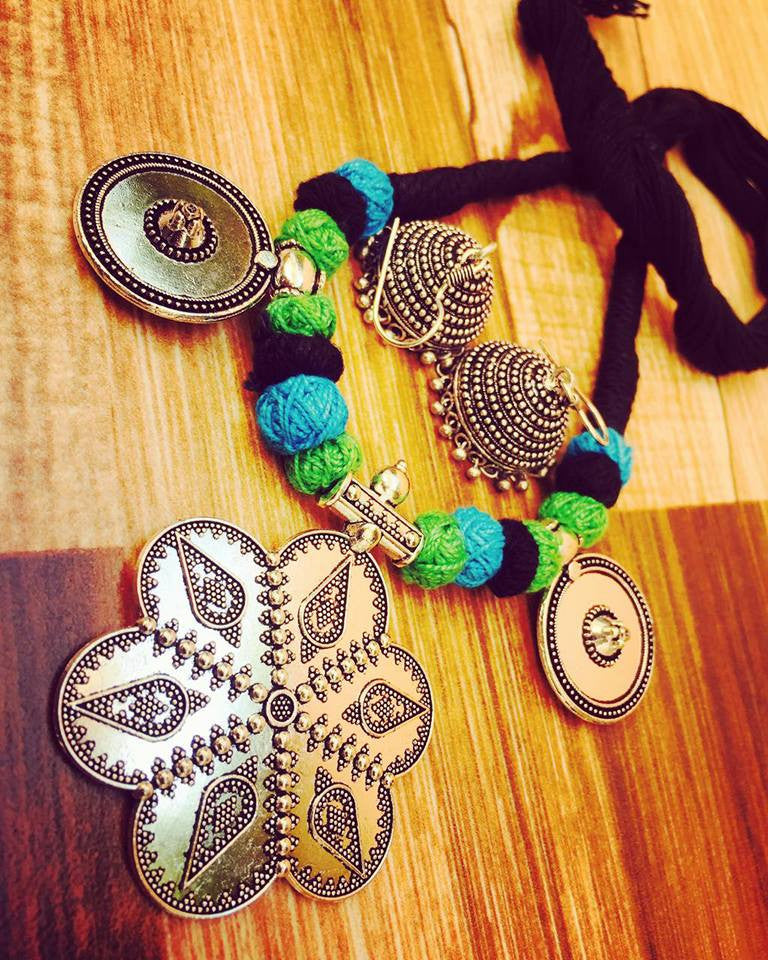 Black & Green , Blue German Silver Jewellery - Dailybuyys