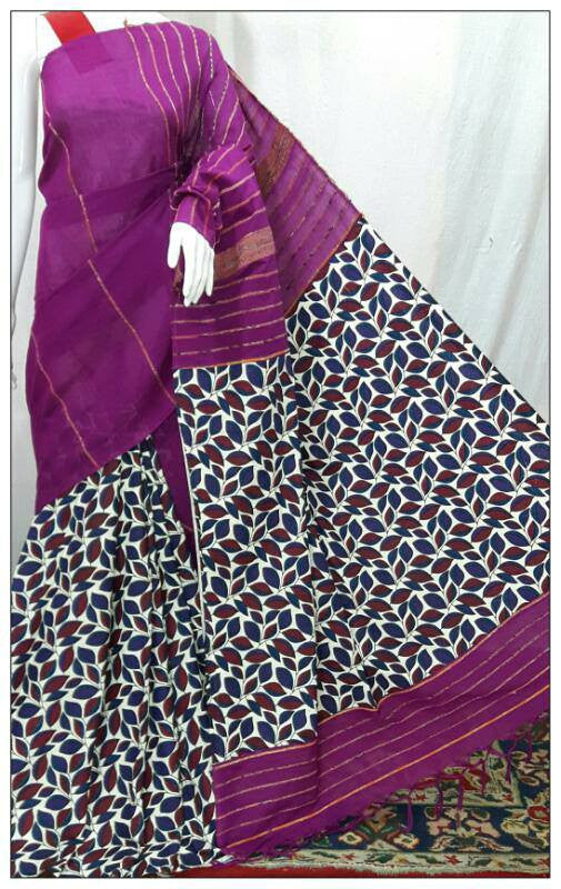 Purple Gurjari Khesh Sarees - Dailybuyys