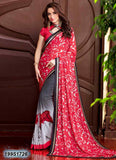Red & Grey Georgette Sarees