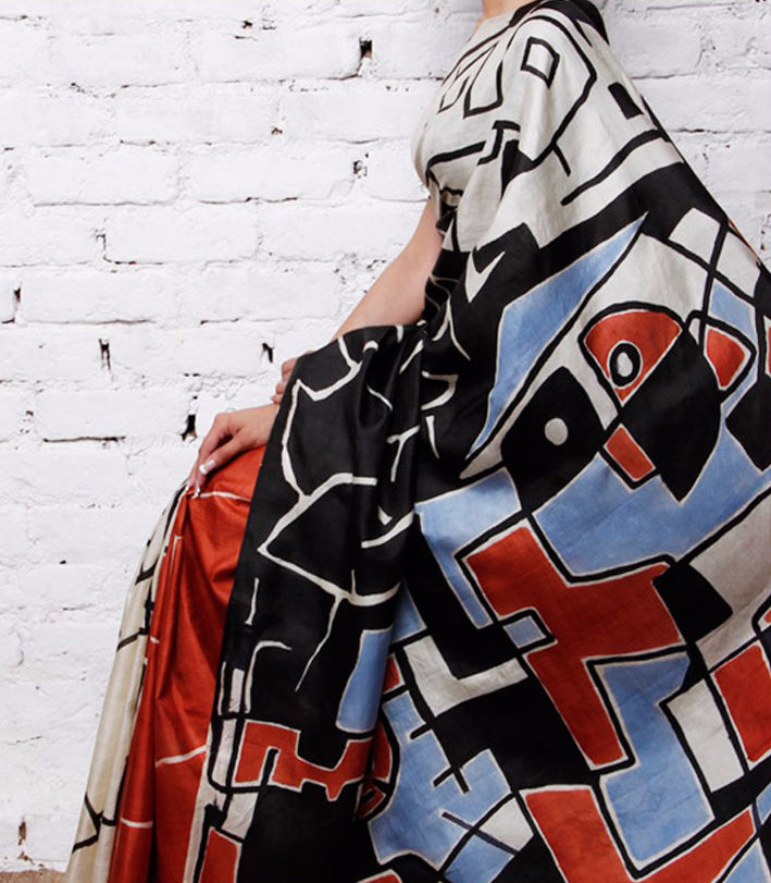 Black Red Pure Silk Mark Certified Murshidabad Silk Sarees - Dailybuyys