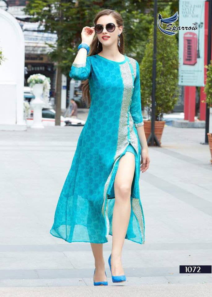 Blue Stylish Kurtis - Dailybuyys