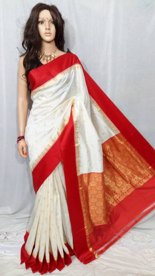 Red Garad Silk Sarees - Dailybuyys