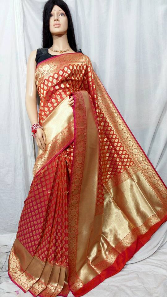 Red Opara Silk Sarees - Dailybuyys