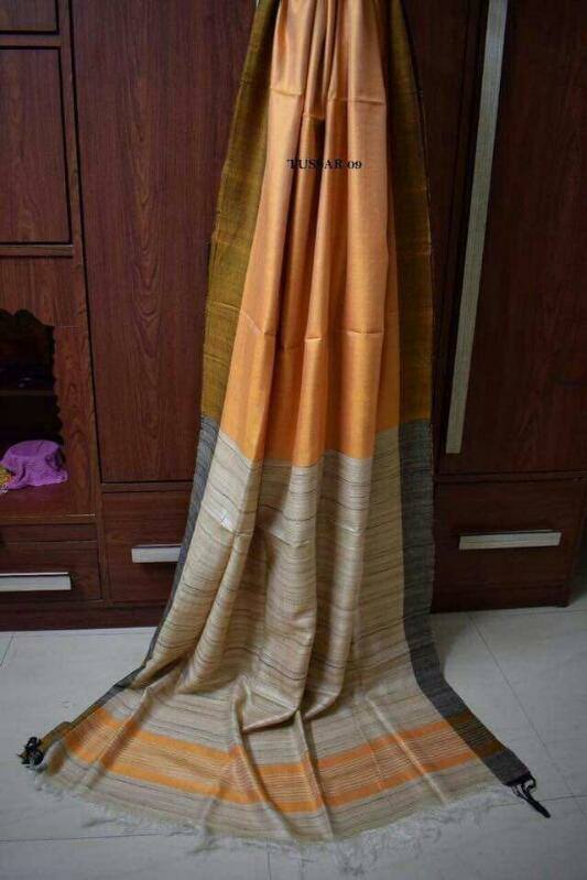Pure Silk Mark Certified Tussar Ghicha Silk Sarees - Dailybuyys