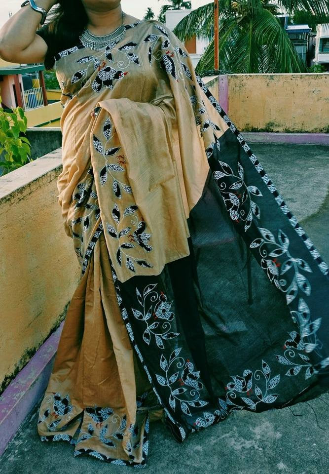 Golden Green Pure Cotton Silk Sarees - Dailybuyys