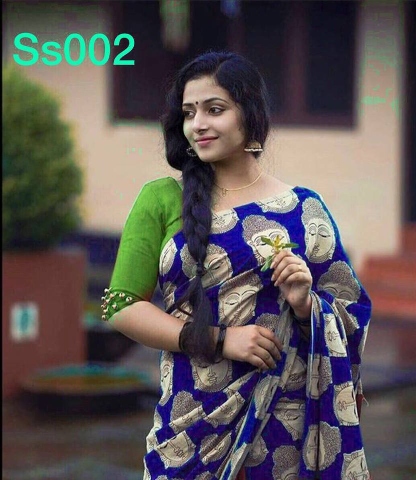 Blue Satin Sarees - Dailybuyys