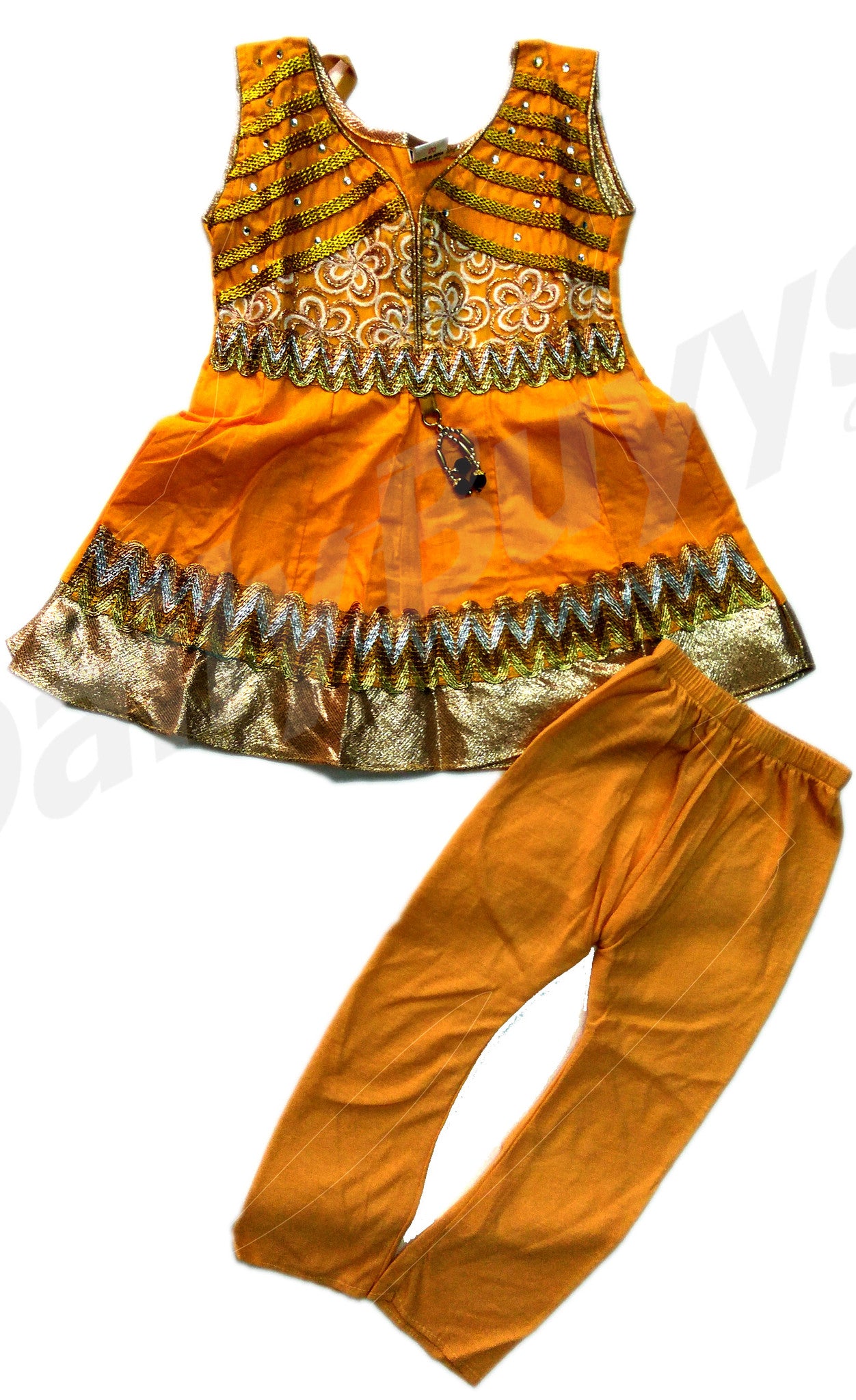 Orange Party Dress Girls Clothing - Dailybuyys