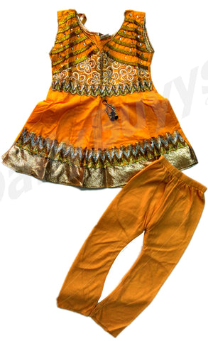 Orange Party Dress Girls Clothing