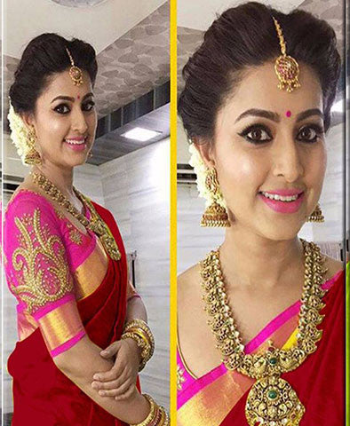 Pretty Red Coloured Chanderi Pure Cotton Sarees - Dailybuyys