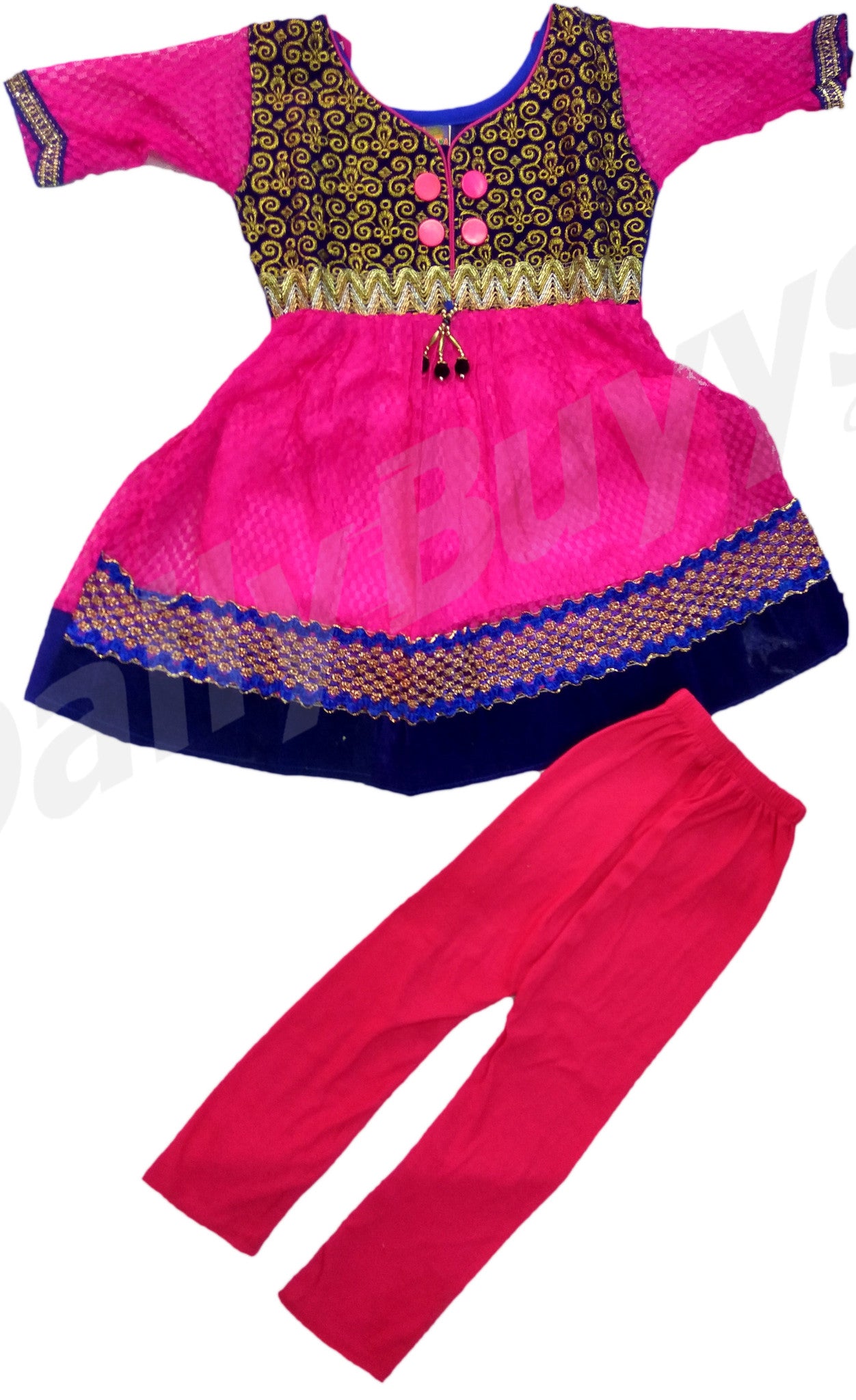 Pink Party Dress Girls Clothing - Dailybuyys