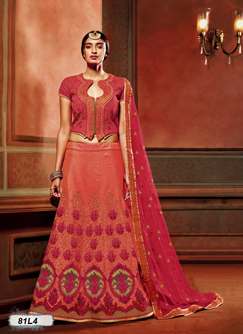 Red Designer Lehenga Choli - Dailybuyys