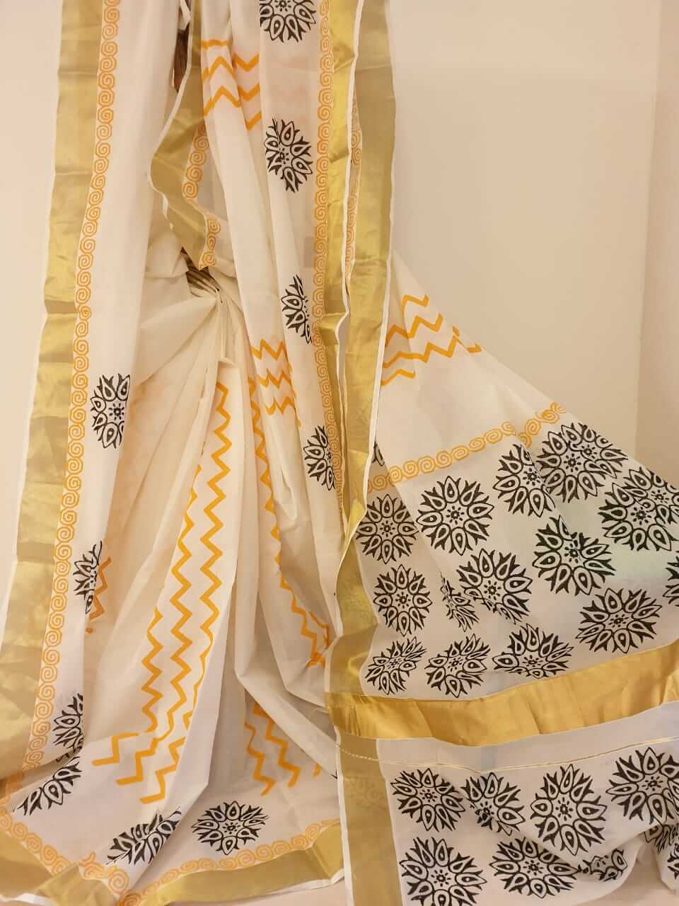 Kerala Pure Cotton Sarees (Add to Cart Get 15% Additional Discount Limited time Offer) - Dailybuyys
