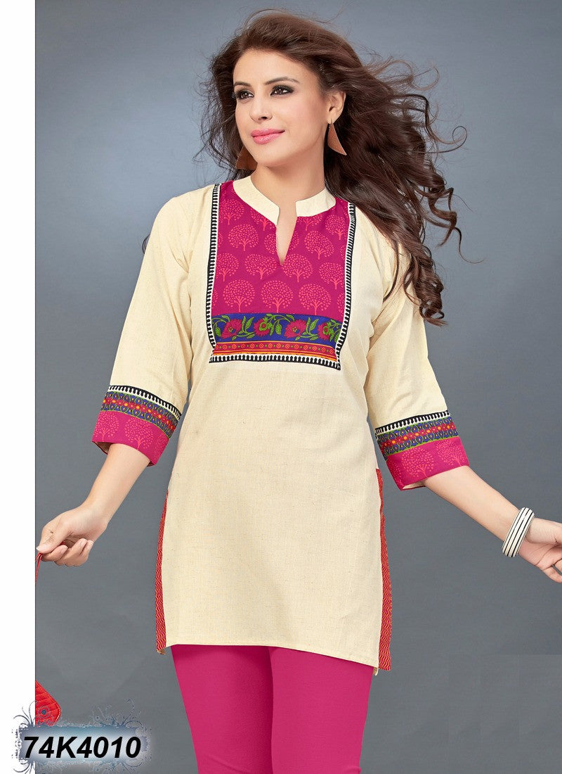 Off White Khadi Pure Cotton Kurtis - Dailybuyys
