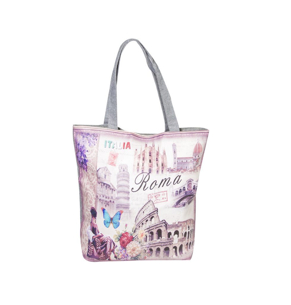 Roma Butterfly Printed Pure Cotton Totes