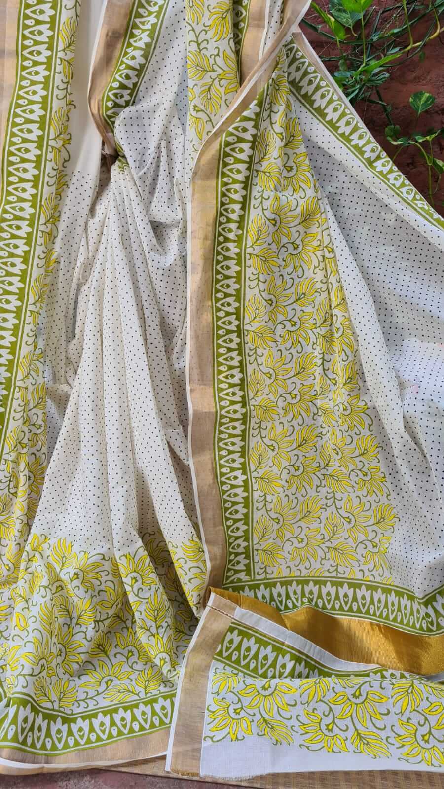 Kerala Pure Cotton Sarees (Add to Cart Get 15% Additional Discount Limited time Offer) - Dailybuyys