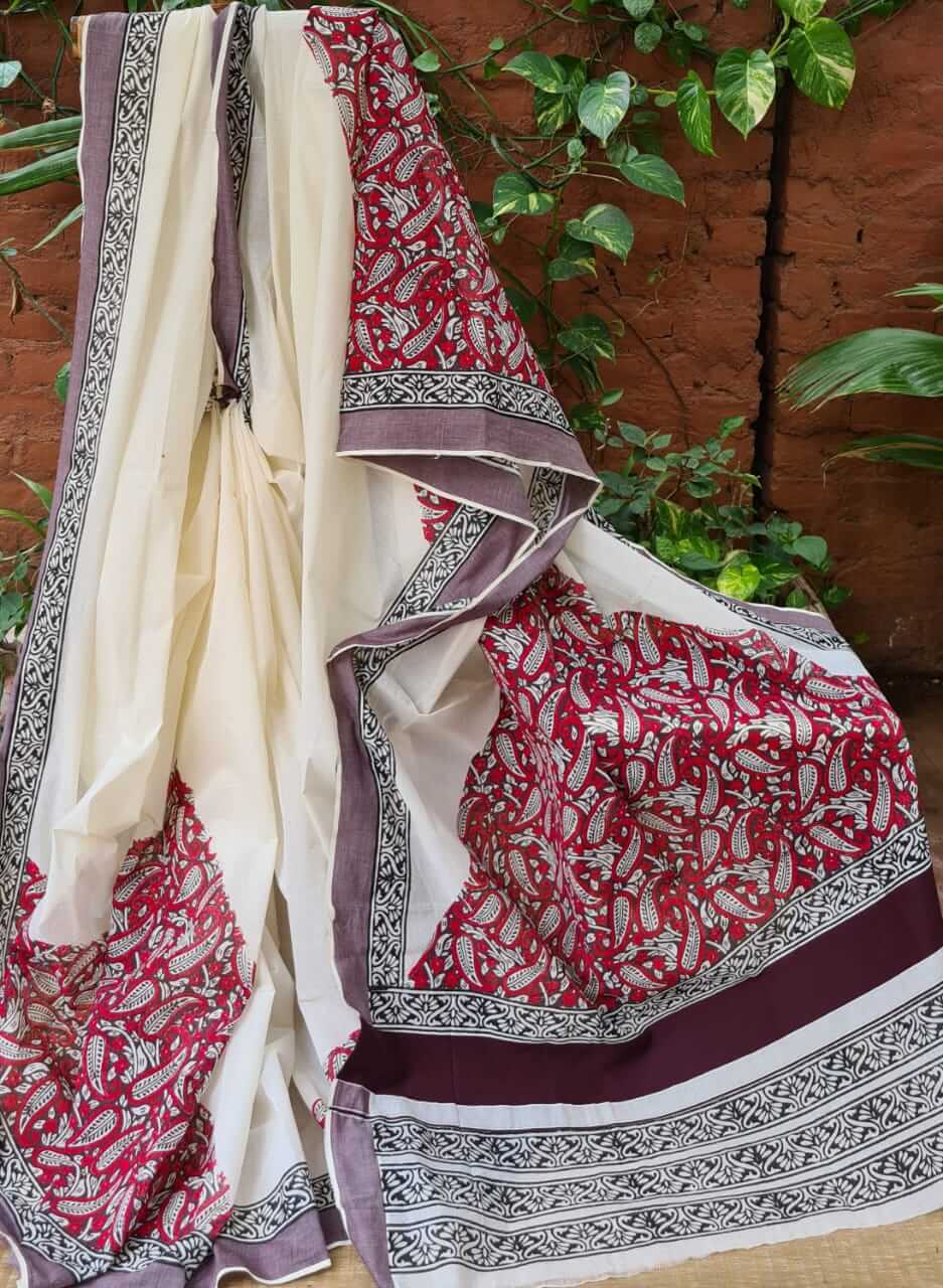 Kerala Pure Cotton Sarees (Add to Cart Get 15% Additional Discount Limited time Offer) - Dailybuyys