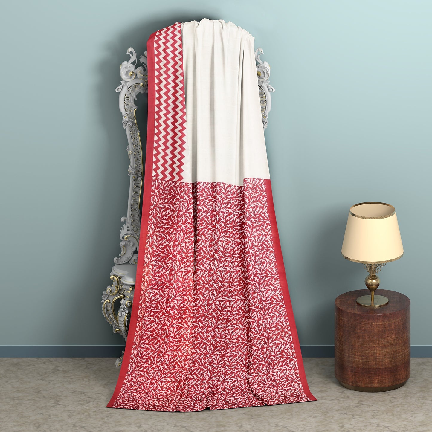 White and Red Pure Silk Mark Certified Bishnupuri Silk Silk Sarees - Dailybuyys