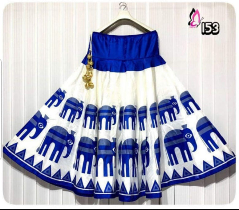 Blue White Designer Skirts - Dailybuyys