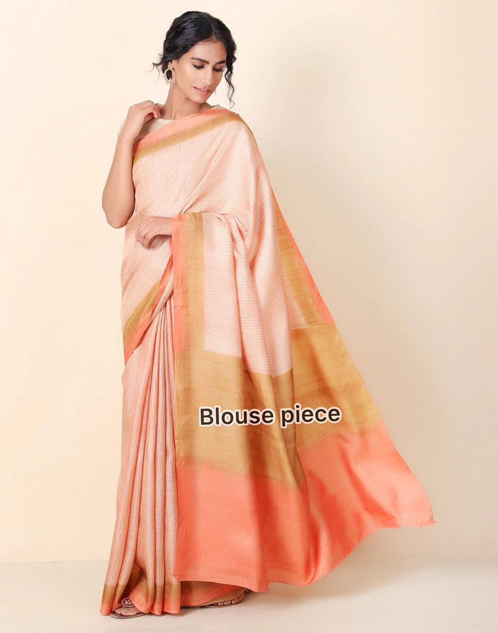 Beige Block Printed Pure Silk Mark Certified Bishnupuri Silk Sarees - Dailybuyys