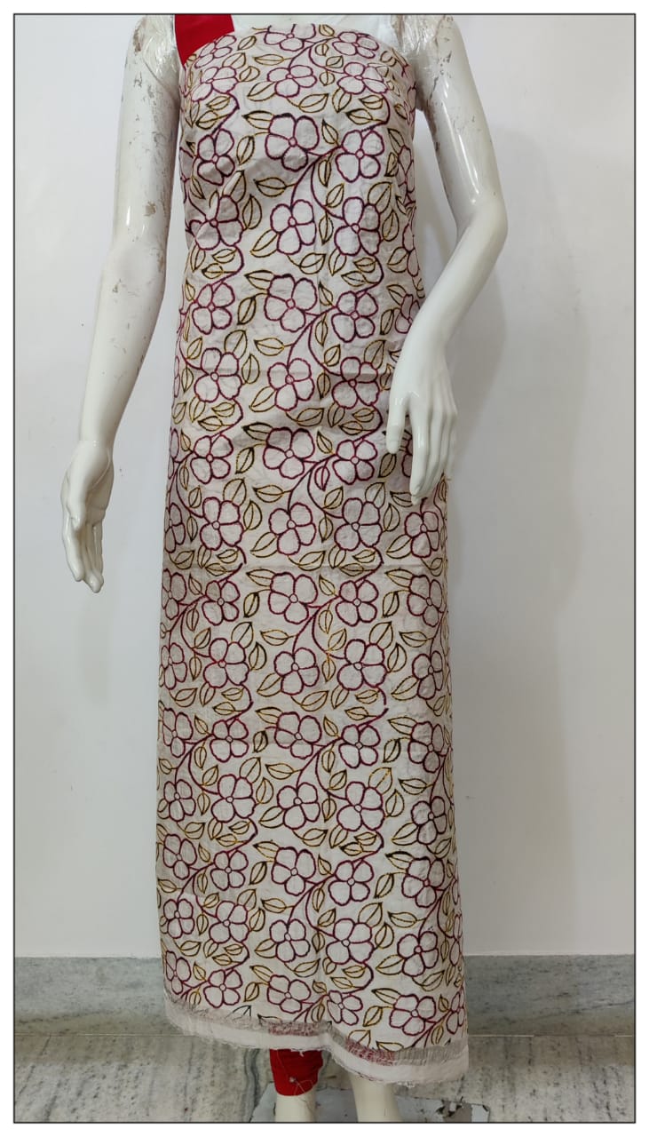 Handpicked Block Printed Kantha Stitch Stoles - Dailybuyys