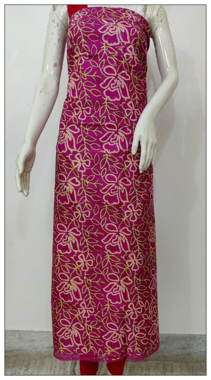 Handpicked Block Printed Kantha Stitch Stoles - Dailybuyys