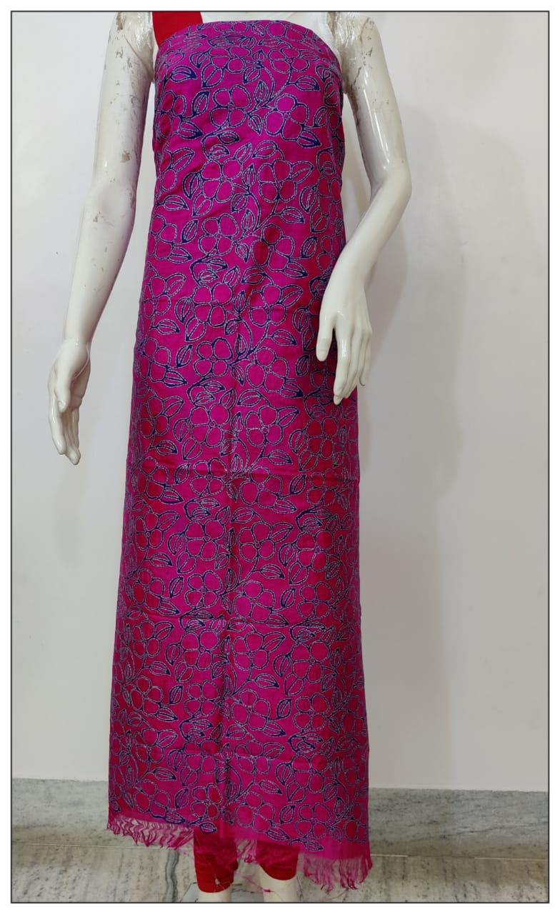 Handpicked Block Printed Kantha Stitch Stoles - Dailybuyys