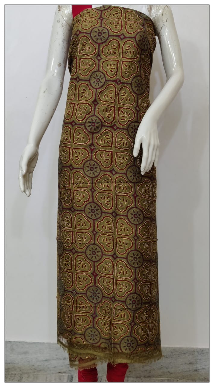 Handpicked Block Printed Kantha Stitch Stoles - Dailybuyys