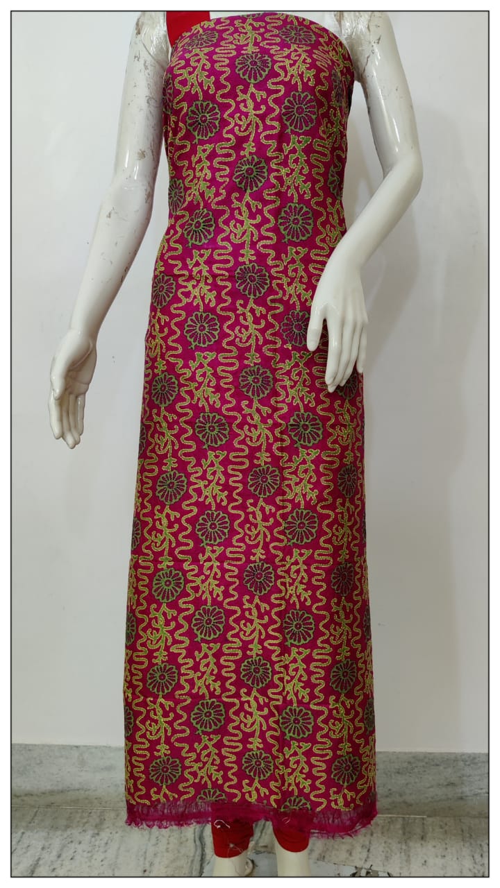 Handpicked Block Printed Kantha Stitch Stoles - Dailybuyys