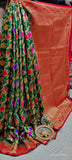 Deep Green & Red Woven Paithani Banarasi Silk Sarees  (Add to Cart Get 15% Extra Discount