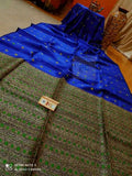 Royal Blue Matka Silk Designer Jamdani Sarees