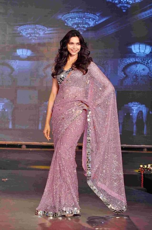 Taffy Pink And Silver Designer Border Sequence Georgette Sarees - Dailybuyys