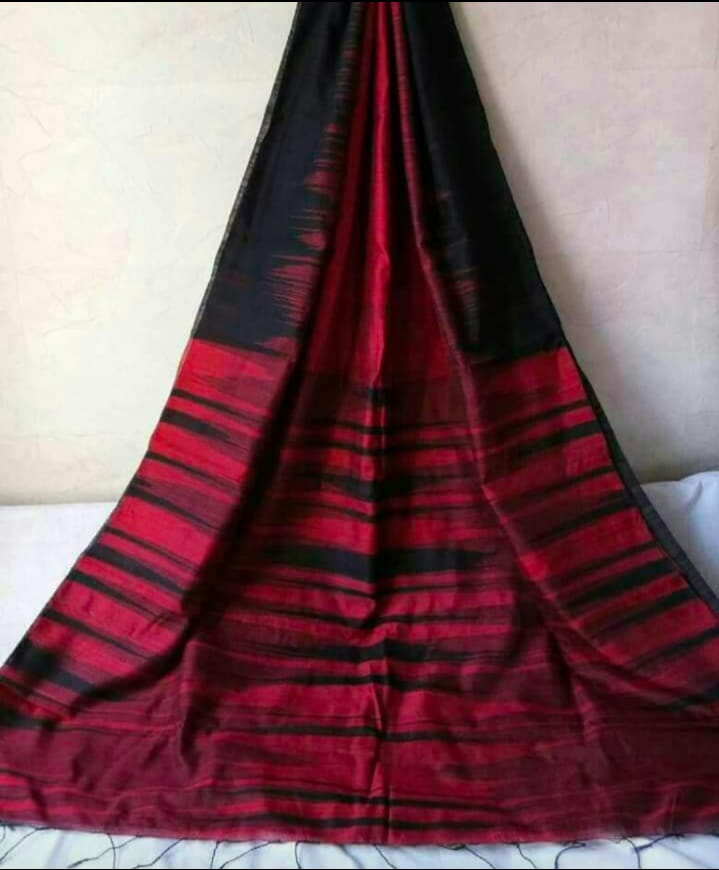 Ikkat Pure Cotton Handloom Sarees - Dailybuyys