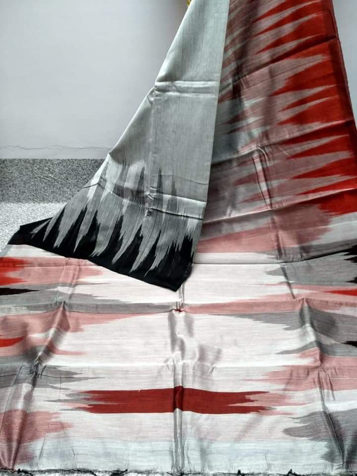 Ikkat Pure Cotton Handloom Sarees - Dailybuyys