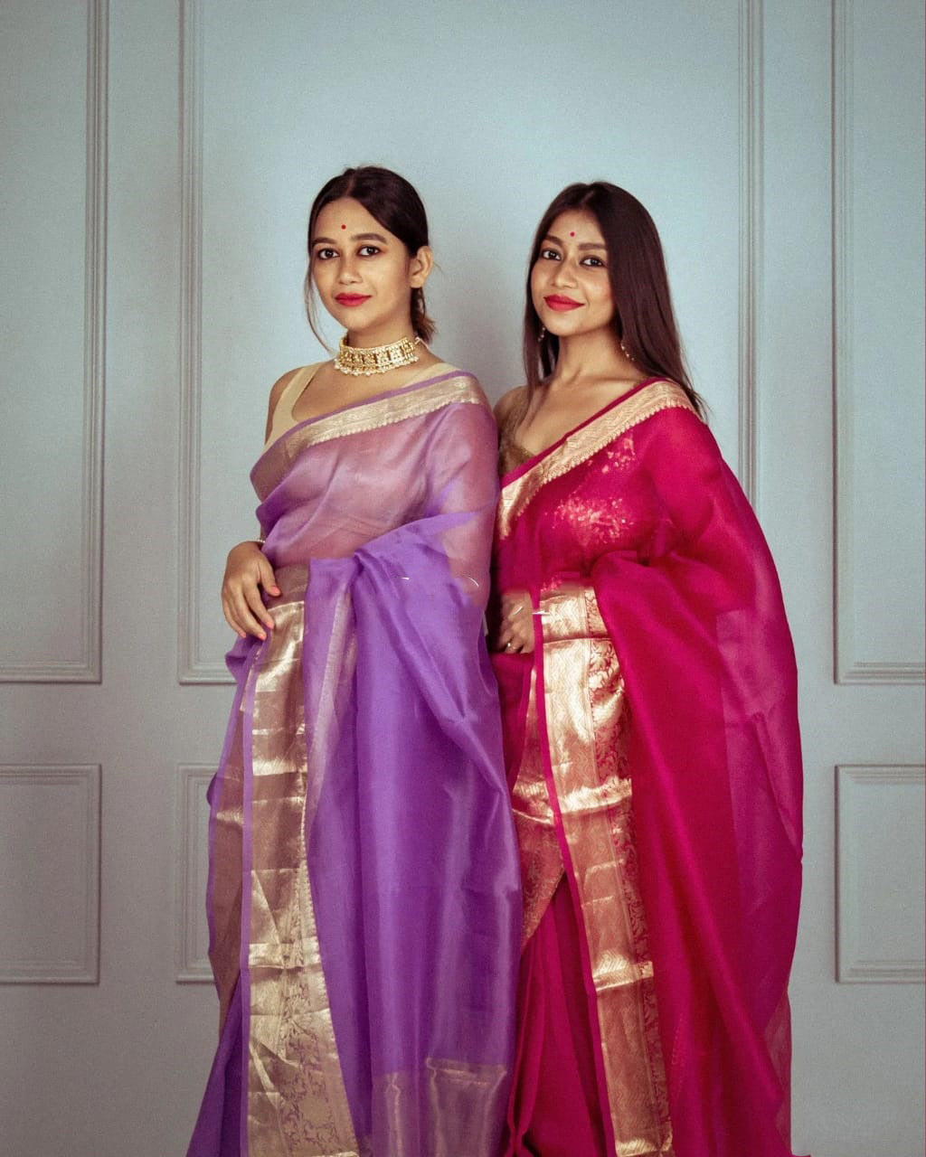 Golden Woven Designer Benarasi Organza Sarees - Dailybuyys