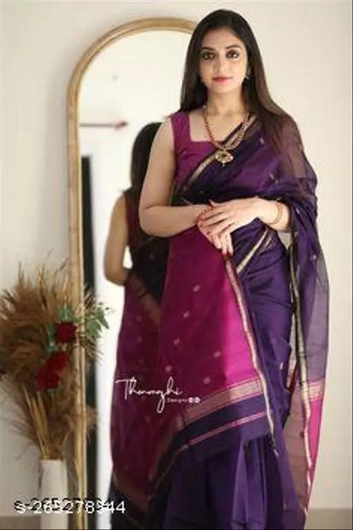 Fancy Jacquard Sarees - Dailybuyys
