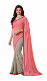 Pink & Silver Georgette Sarees