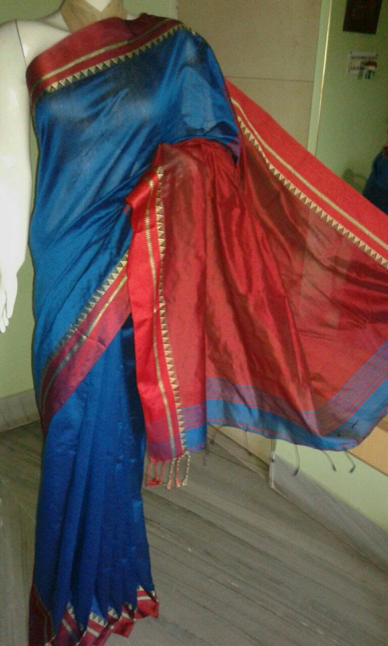 TIRKI Design Pure Cotton Silk Sarees - Dailybuyys