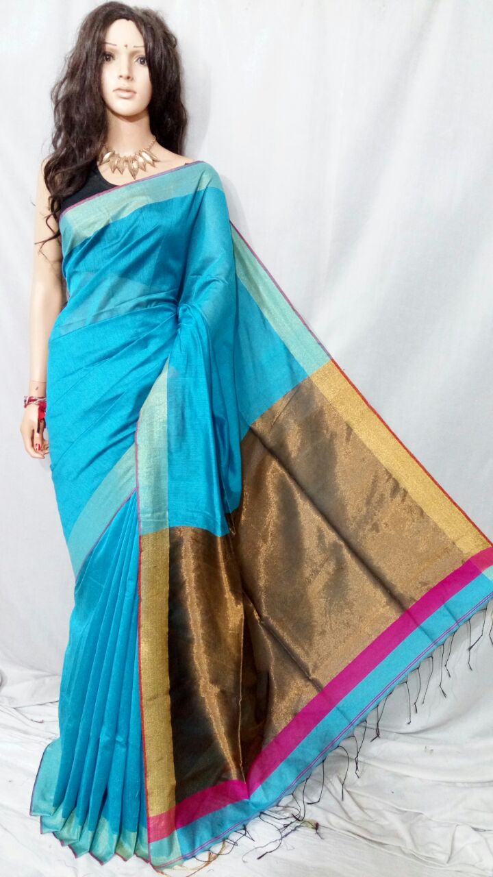 SKY Pure Cotton Silk Sarees - Dailybuyys