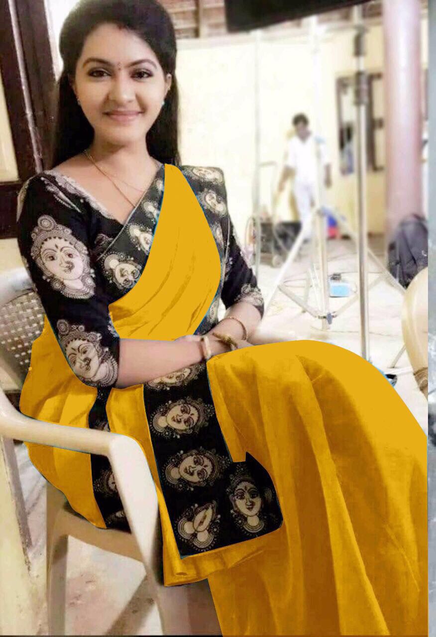 Yellow Chanderi Pure Cotton Sarees - Dailybuyys