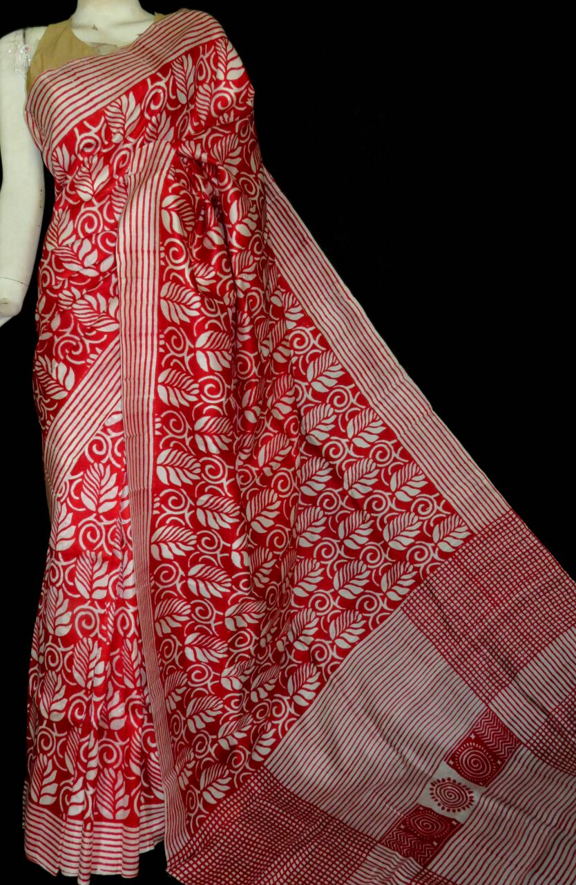 Pink Pure Silk Mark Certified Murshidabad Silk Sarees - Dailybuyys