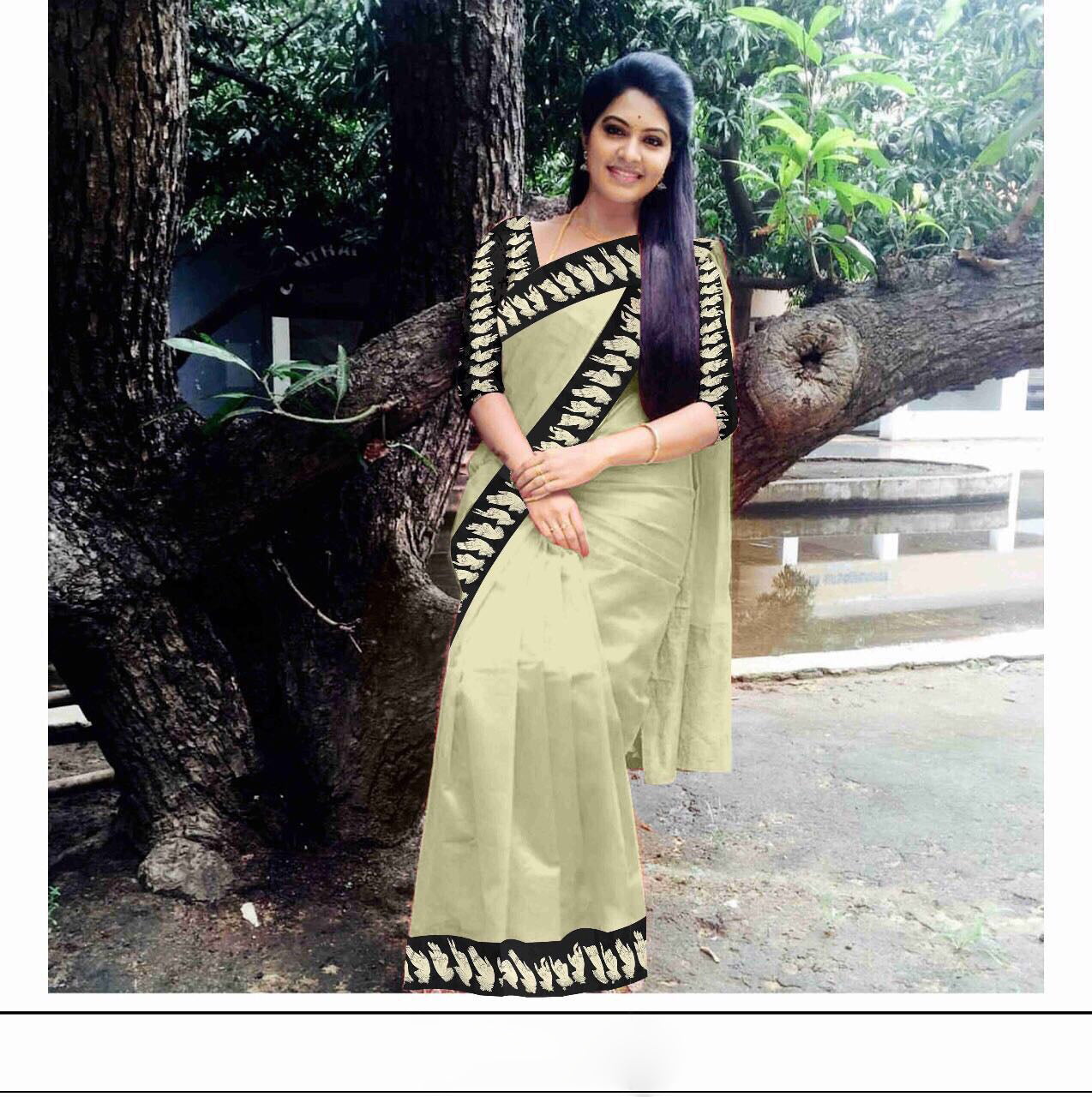 White Kalamkari Sarees - Dailybuyys