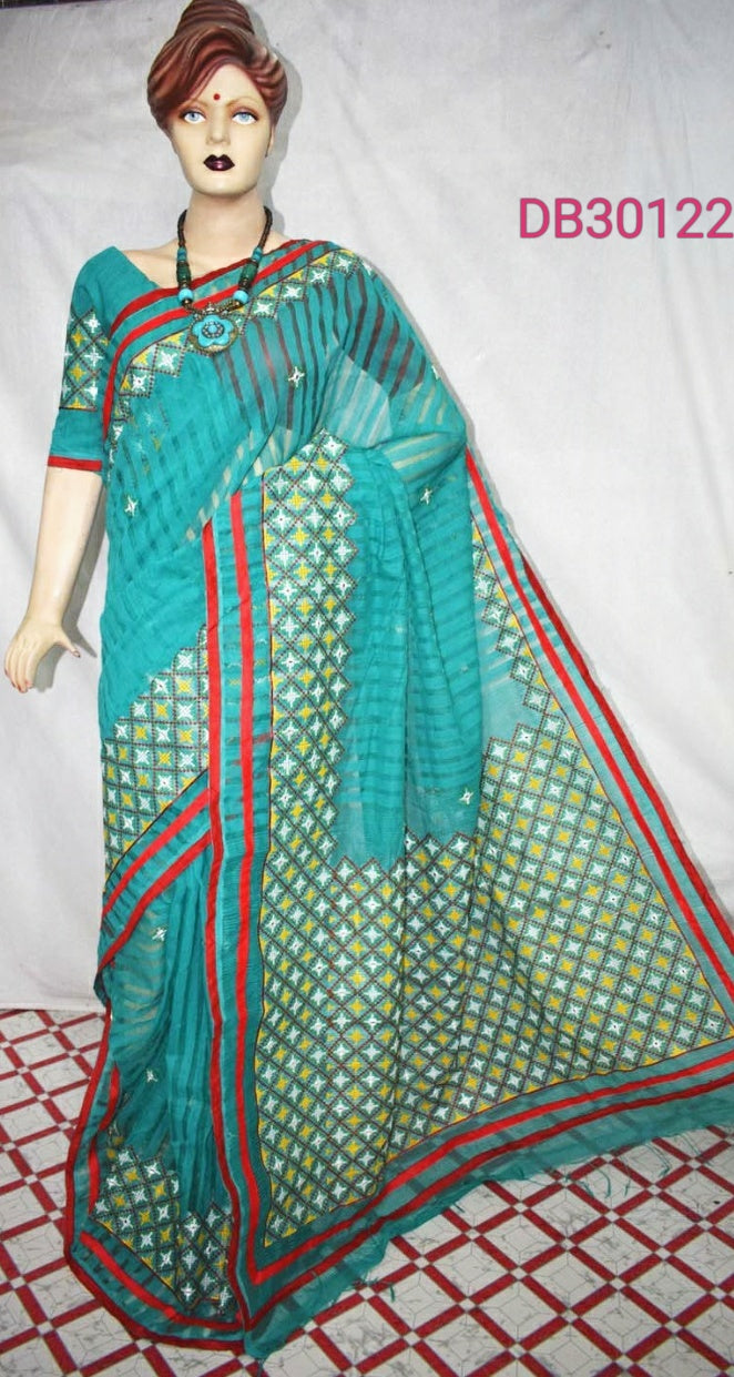 Green Gujarati Sarees - Dailybuyys