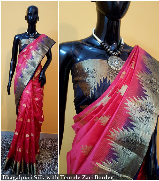 Red Golden Kanjivaram Silk Sarees - Dailybuyys
